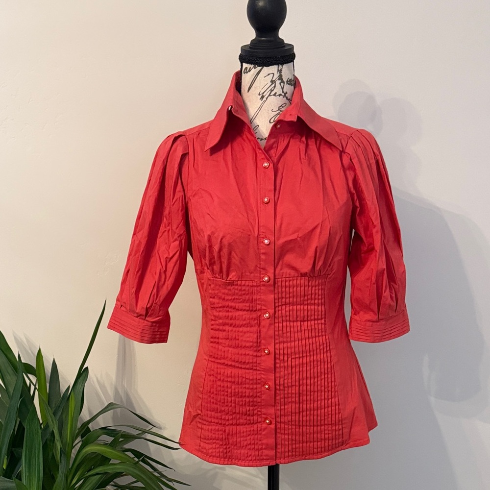 bebe pink Pleated Blouse